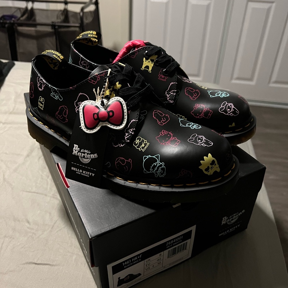 Dr. Martens Hello Kitty shoes, size 10, brand new, never worn.